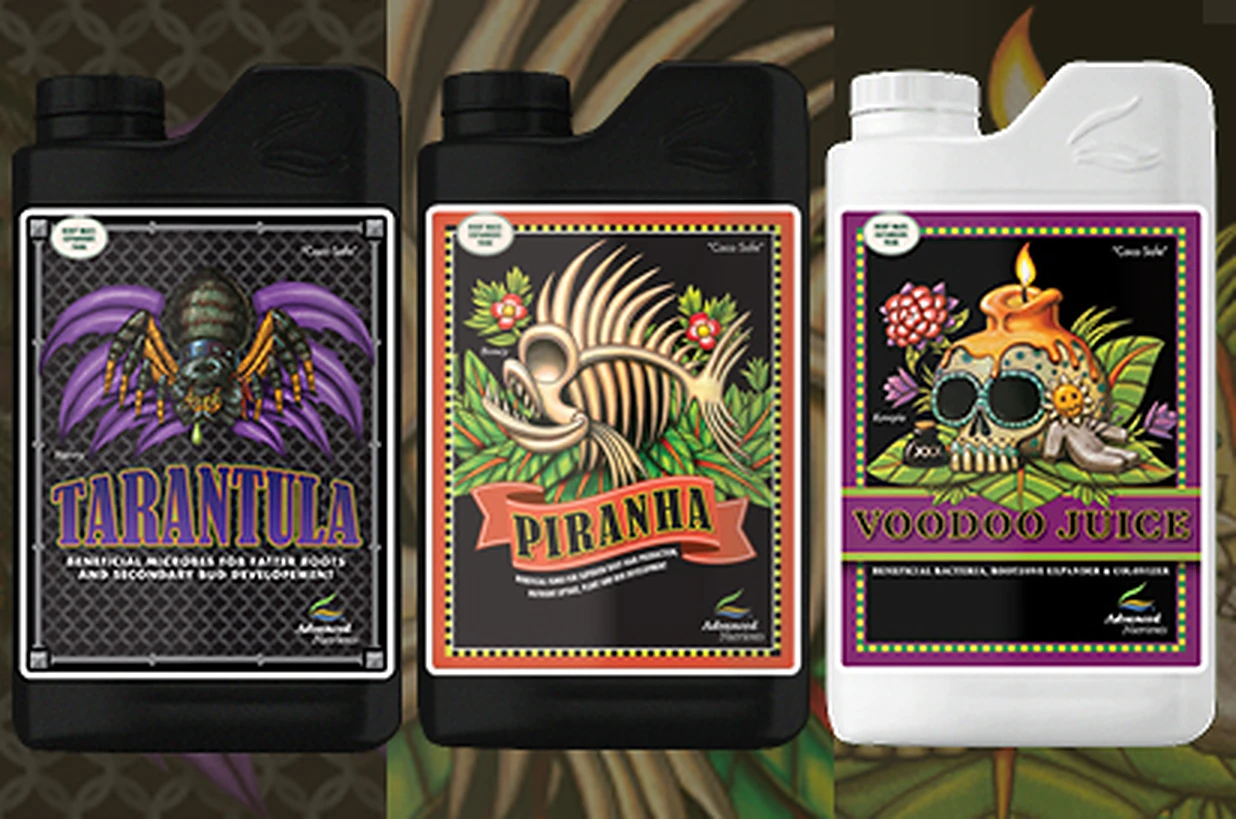 Стимуляторы корней Advanced Nutrients: Tarantula, Piranha и Voodoo Juice