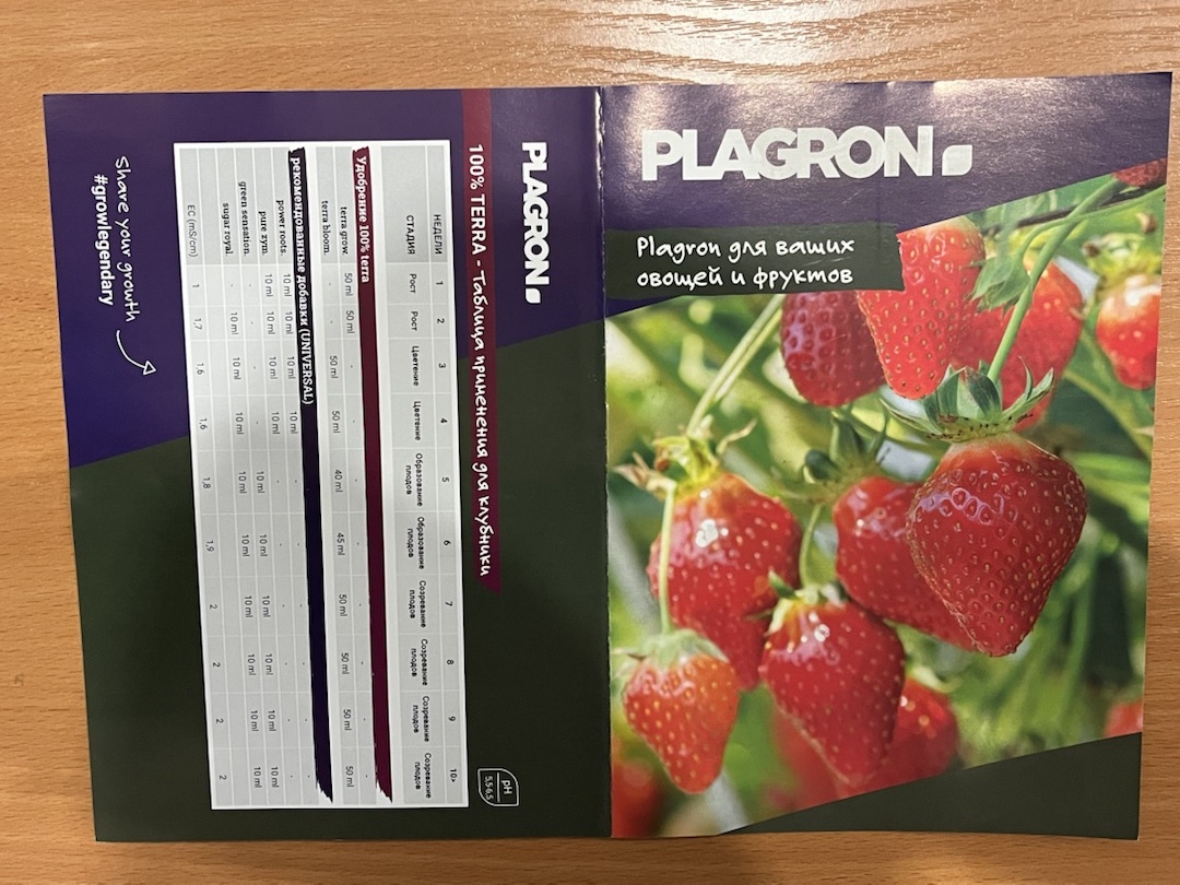PLAGRON лифлет клубника