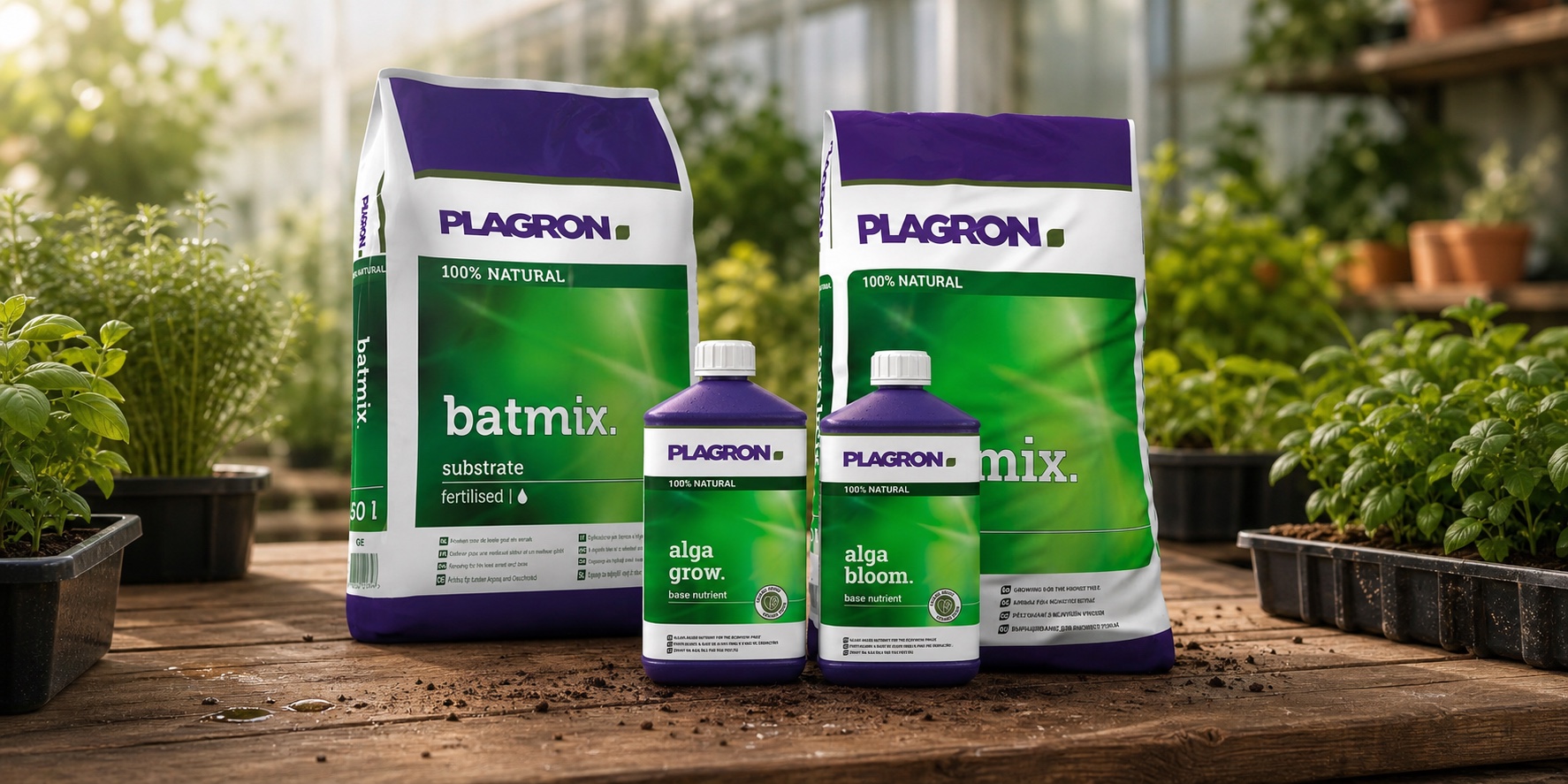 Plagron 100% Natural: Alga Grow, Alga Bloom, Batmix и Royalmix