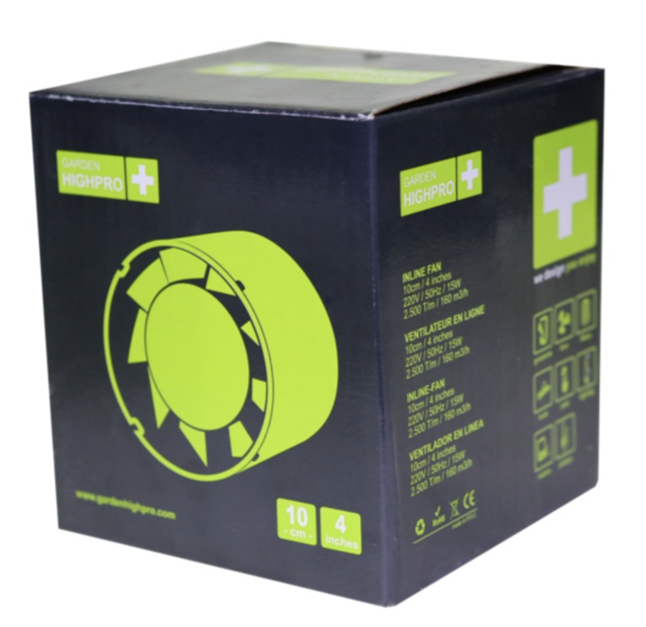 Garden Highpro Inline Fan 100 мм / 15 Вт – осевой канальный вентилятор – параметры и применение