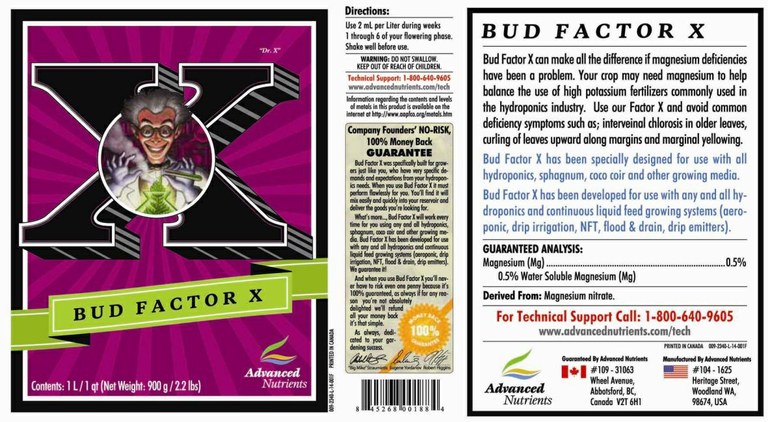 этикетка bud factor x