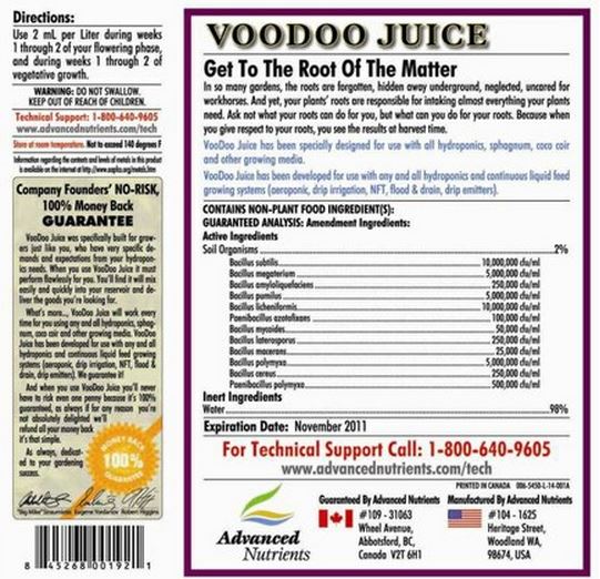 Voodo Juice этикетка